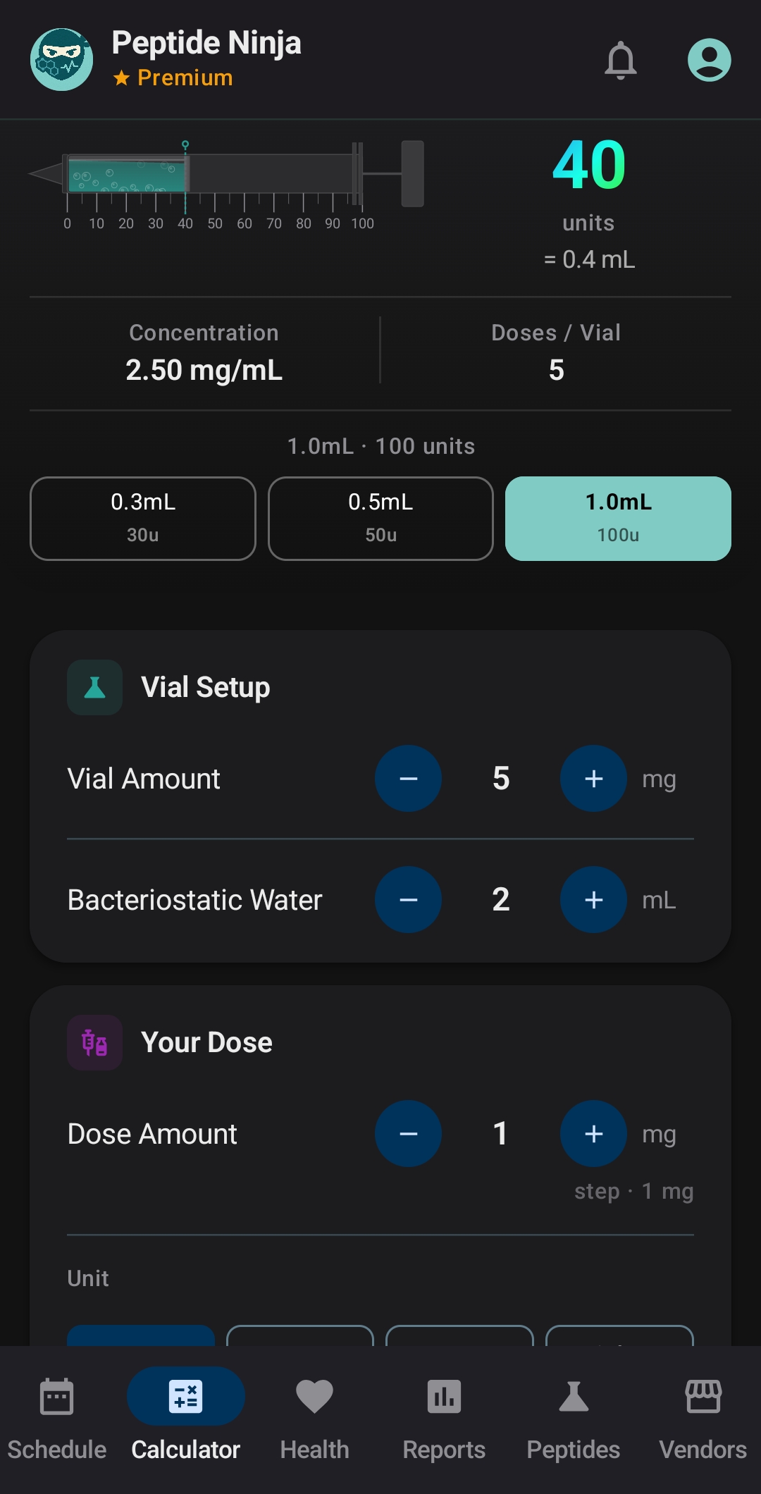 Peptide Ninja — Peptide calculator