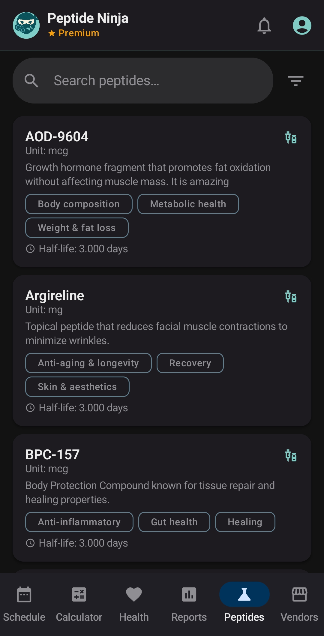 Peptide Ninja — Peptide reference library